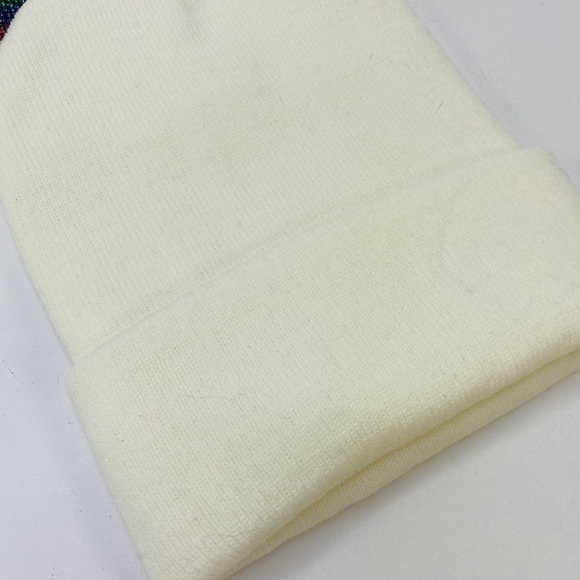 Ivory Toque with Rainbow ears New - Picture 2 of 6